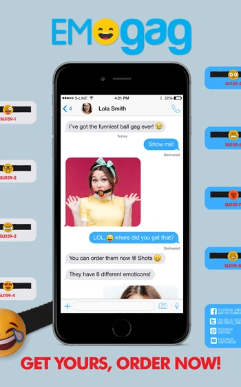 Shots Toys Emoji Blinkande Gagball