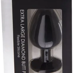 Extra Large Diamond Butt Plug Black