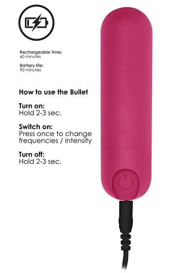 Uppladdningsbar Vibrator Rosa - Bild 2