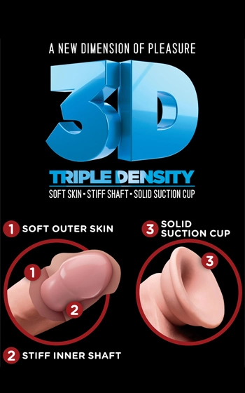 Pipedream King Cock King Cock Triple Density 17 Cm - Bild 4