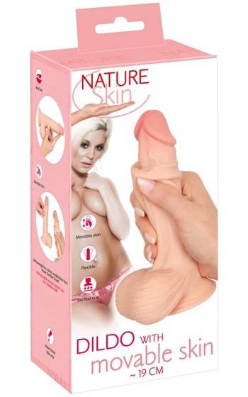 Dildo Med Rörlig Hud 19 Cm - Bild 5