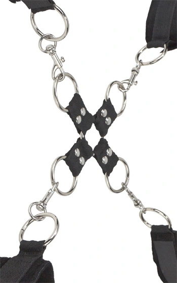 Ouch! Velcro Hand & Leg Cuffs Black - Bild 2