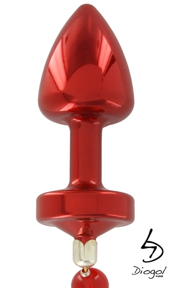 Diogol Jewel Buttplug Red