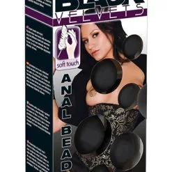 Black Velvet Anal Beads