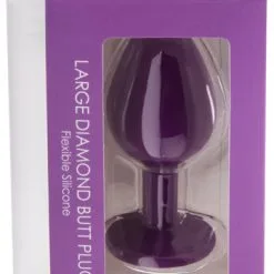 Shots Toys Large Diamond Butt Plug Purple